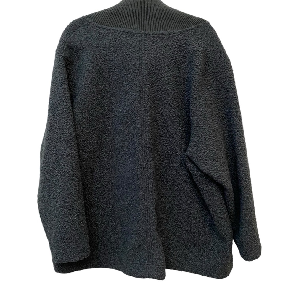Lands End Fleece Lined Boucle Pullover - Picture 2 of 5
